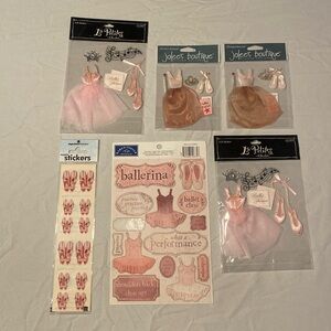Hobby Lobby Ballet Themed Scrapbook Sticker Sheets Set of 6 (51 Stickers) NWT